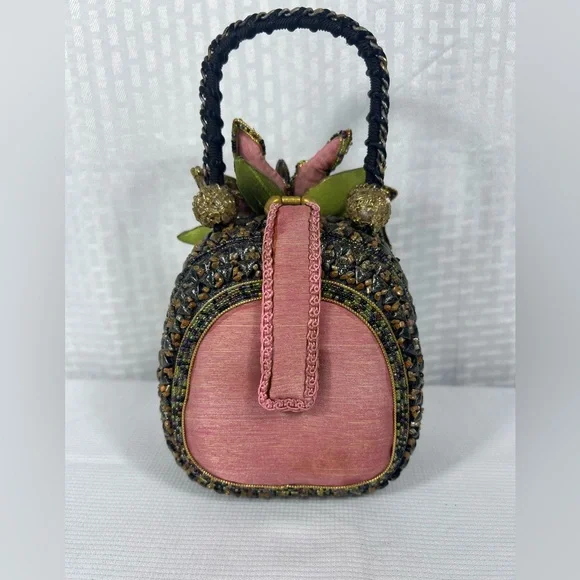 Mary Frances Beaded Floral Mini Handbag Purse - Picture 2 of 12